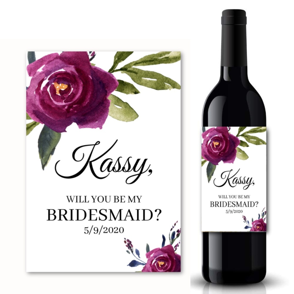 Custom Wine Labels - Bridesmaid Proposal Gift